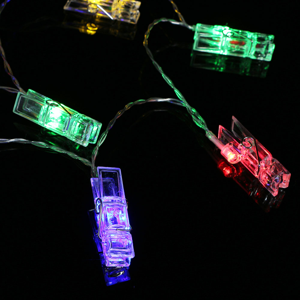 Oce 포토 클립 가랜드 사진 줄 점멸 전구 LED 집게 컬러 3m 스트링파티라이트 프레임가렌드 전구줄집개