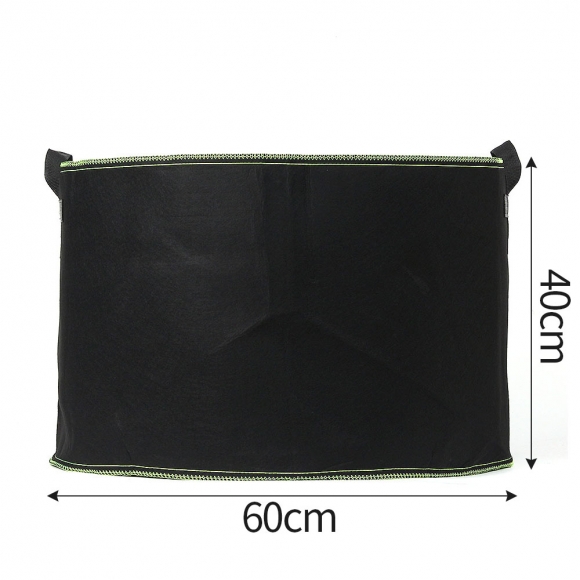 베란다 텃밭 대형 부직포 화분 2p세트(60x40cm) (블랙+그린)
