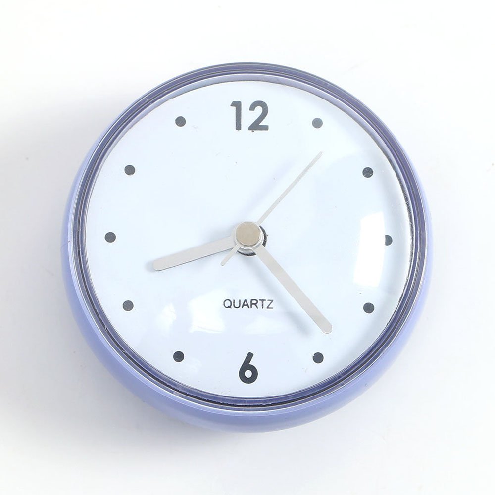 Oce 저소음 흡착 시계 주방 방수 벽시계(퍼플+화이트) 붙이는 벽시계 거울 타일 유리  화이트 컬러
