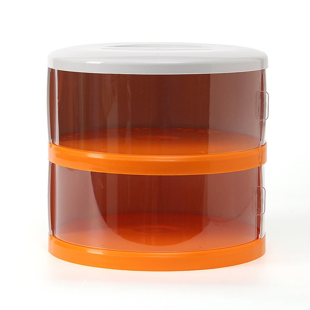 Oce 2단 푸드 커버 찬장형 음식 덮개(오렌지+화이트) 푸드 진열장 식탁보 뷔페 그릇 용품