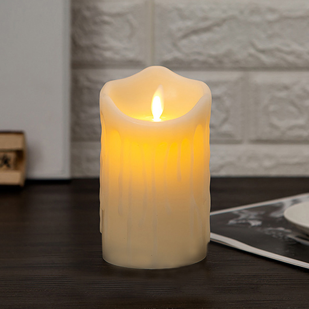 Oce 리얼 왁스 전기 촛불 파라핀 양초 12.5cm 축하 초불 LED캔들 미니 조명