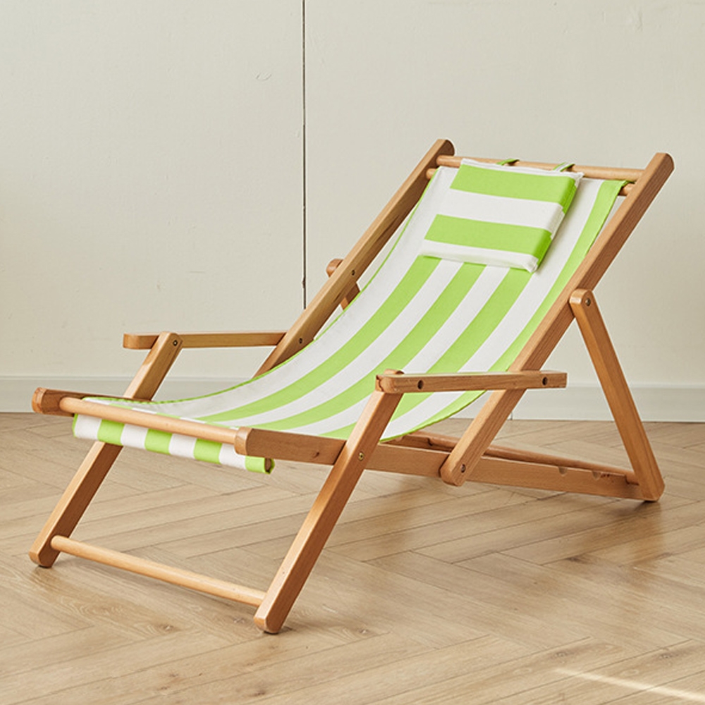 길이조절 느티나무 의자(그린줄무늬)