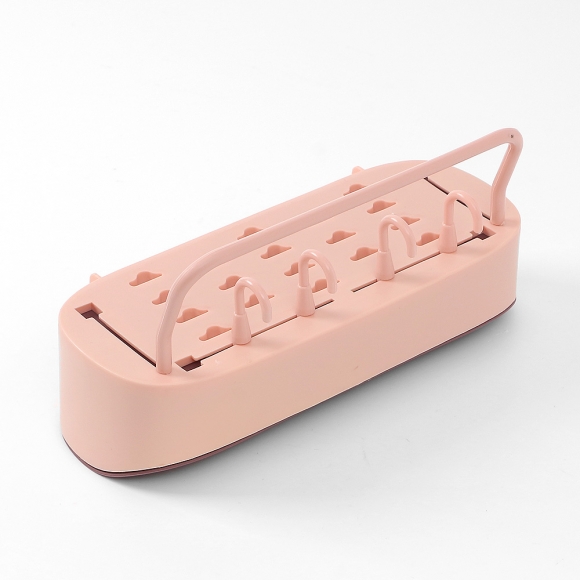 멀티수납 부착식 욕실선반(핑크)