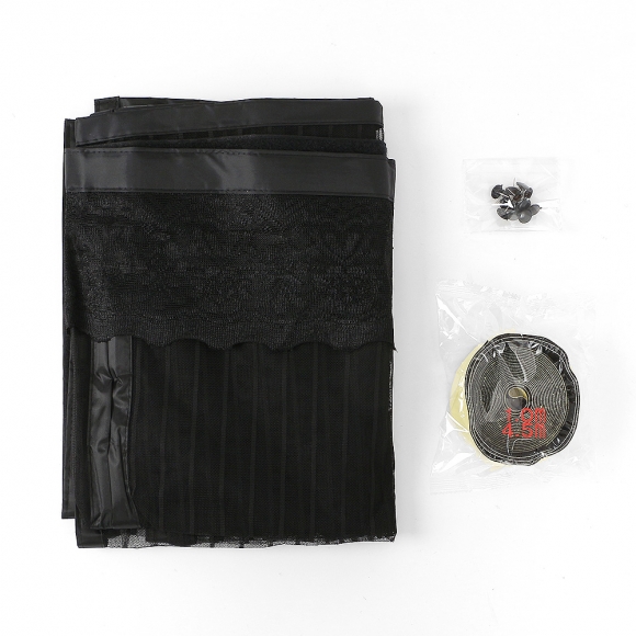 아트도어 스트라이프 문 모기장(100x200cm) (블랙)