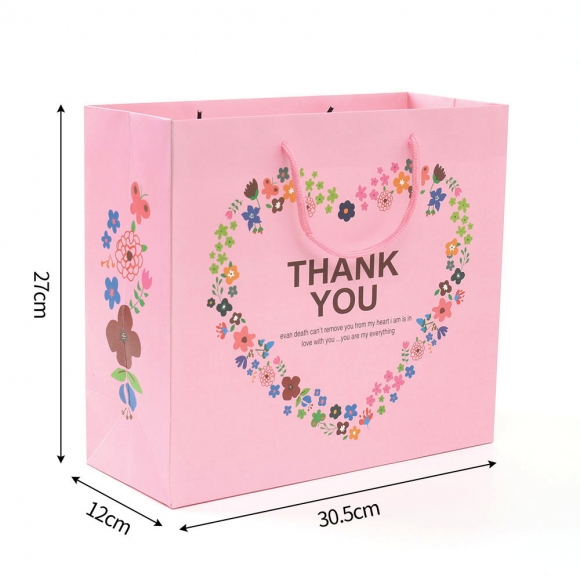 1p 마인 종이쇼핑백(핑크) (30.5x27cm)