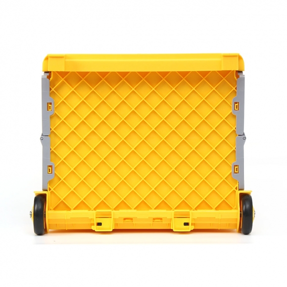 살림감성 박스 접이식 쇼핑카트(35L) (옐로)