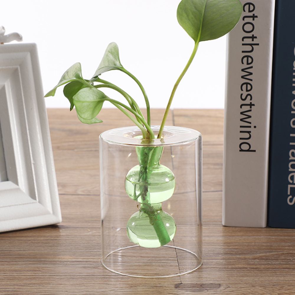 Oce 유리 공예품 생화 꽃꽂이 화병 그린 vase 드라이플라워 플랜테리어 꽂 플라워 보틀