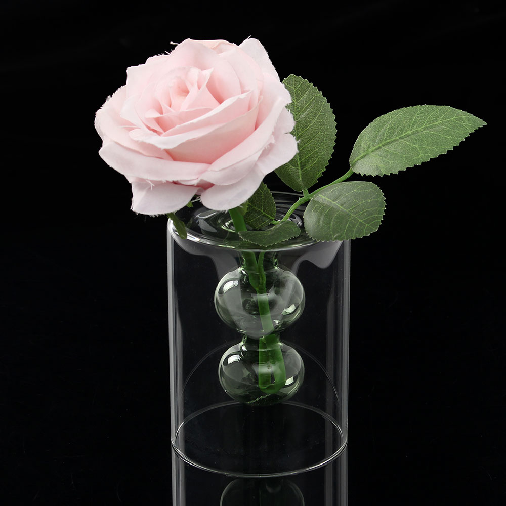 Oce 유리 공예품 생화 꽃꽂이 화병 그린 vase 엔틱 장식 예쁜 꽃병 드라이플라워 꽃꽂이 병 물꽂이