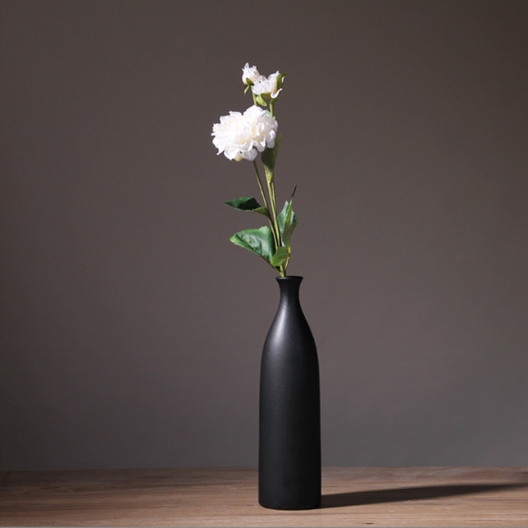 플로란스 도자기 꽃병(26cm) (블랙)