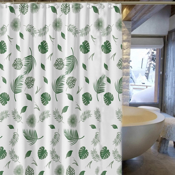 그린바쓰 나뭇잎패턴 샤워커튼(200x180cm)