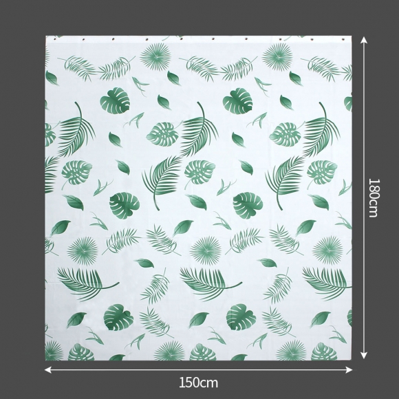 그린바쓰 나뭇잎패턴 샤워커튼(150x180cm)