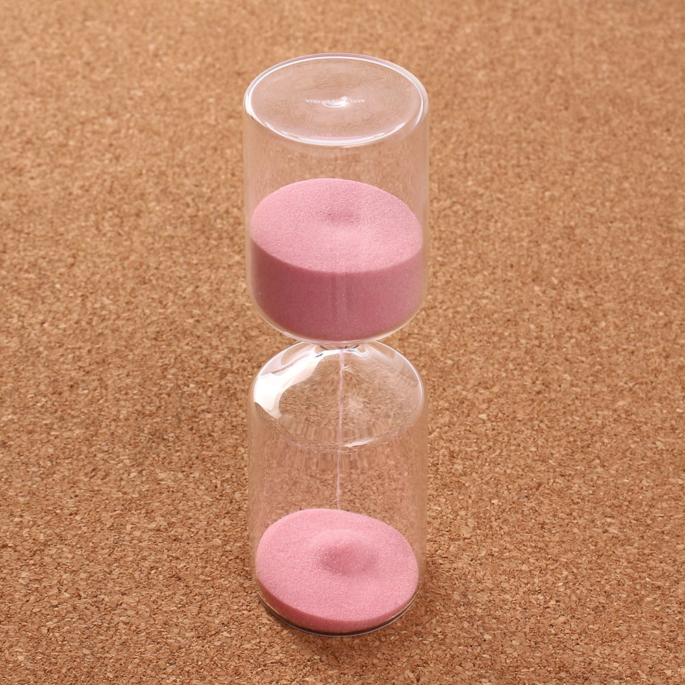 Oce sandglass 모래 놀이 시계 15분 핑크 haurglass 힐링 소품 모래시게 사우나 유리 시게
