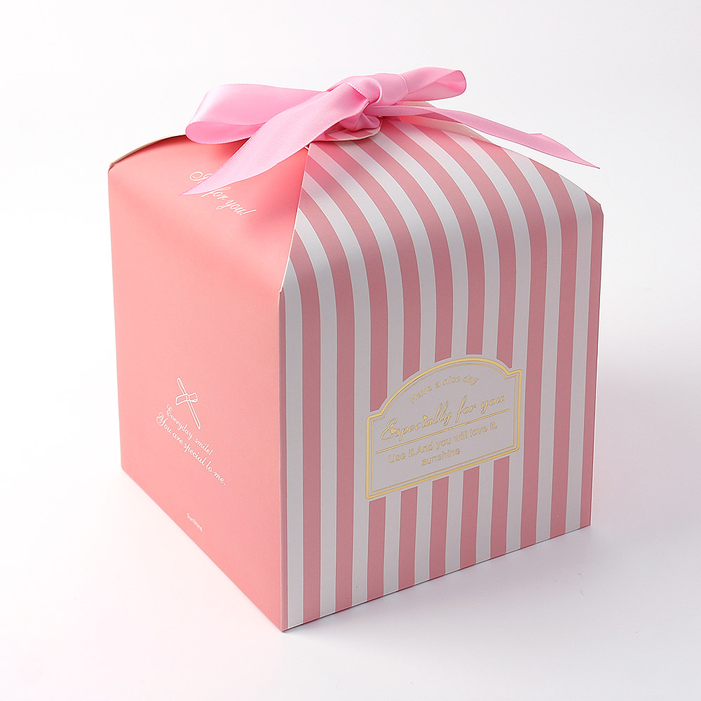 Oce 종이 포장 리본 상자 선물 박스 핑크 10p 비누 기프트백 예쁜 종이 포장 케이스 뚜껑 케이스