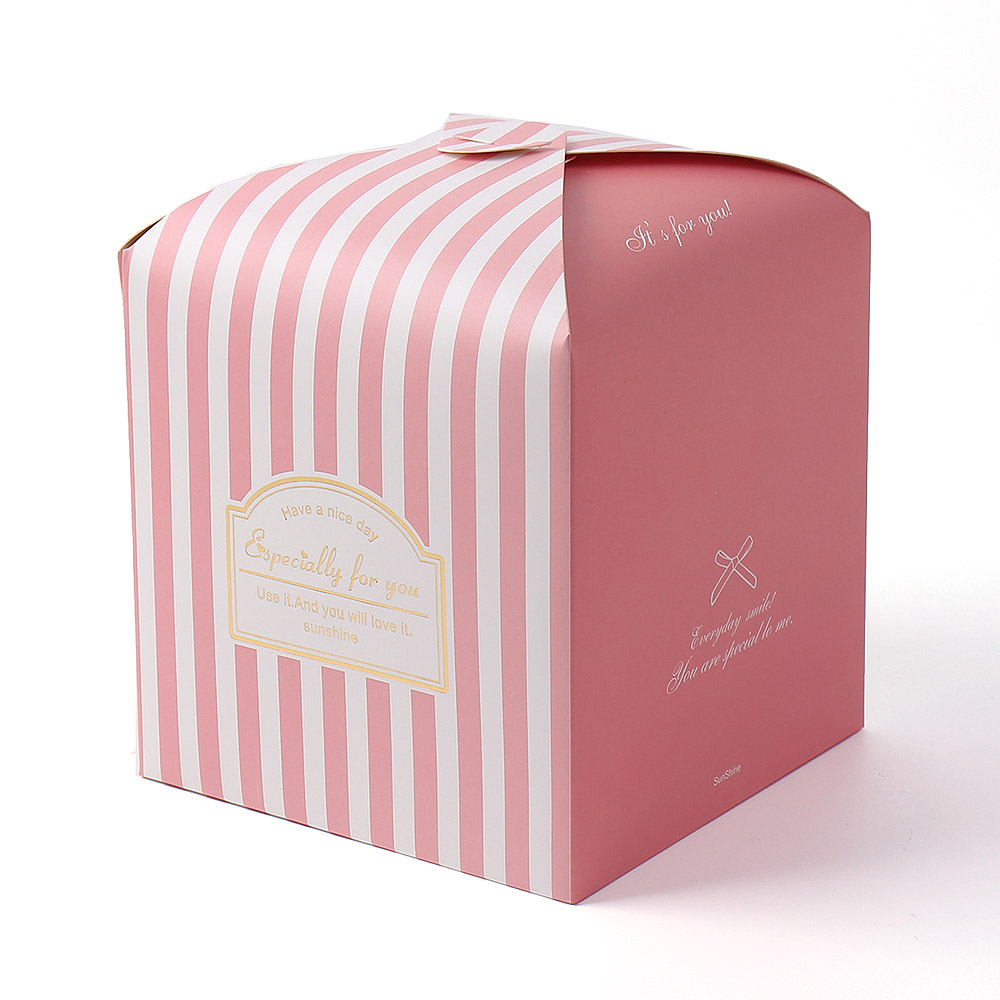 Oce 종이 포장 리본 상자 선물 박스 핑크 10p 비누 기프트백 예쁜 종이 포장 케이스 뚜껑 케이스