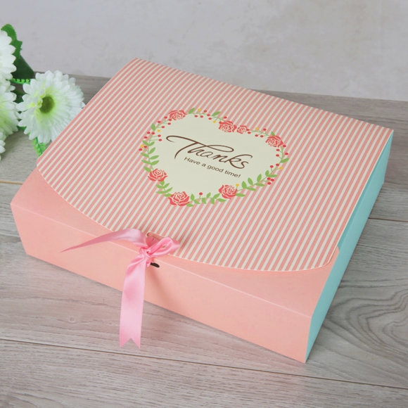 러브썸 리본 선물상자 10p세트(31x25cm) (핑크)