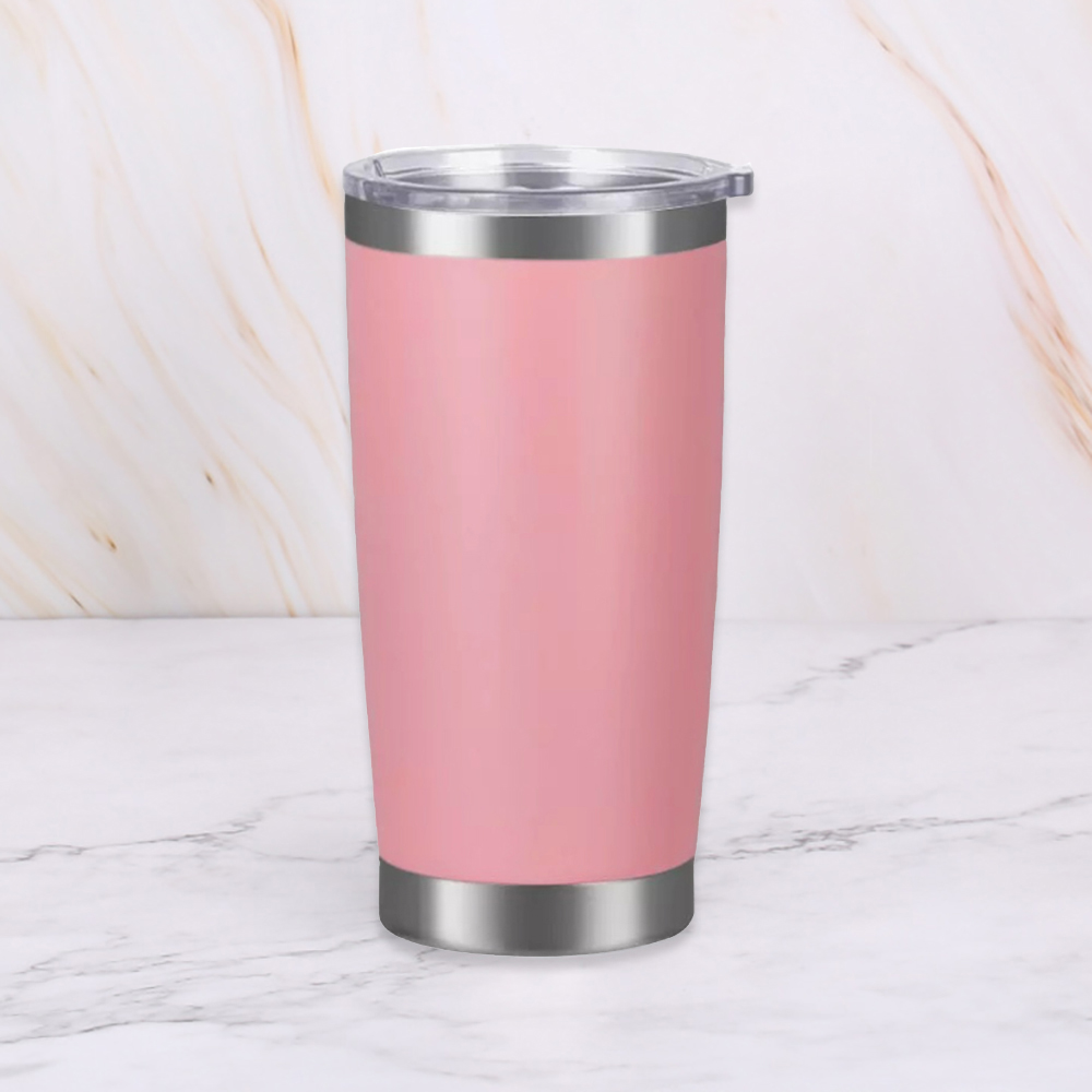 Oce 스텐 커피 텀블러 빨대 진공 컵 550ml 핑크 이중 스텐 보냉병 리저유블 텀블러 등산용 밀폐 보온병