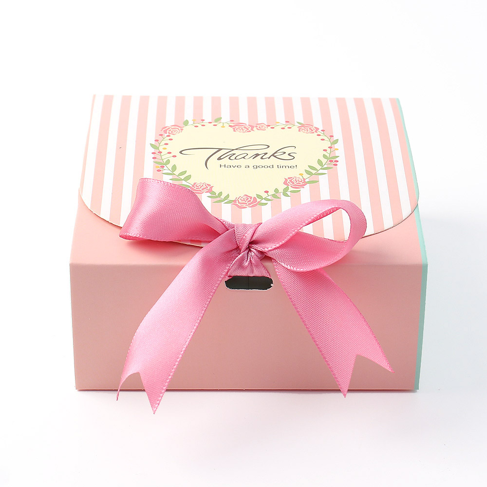 Oce 종이 포장 리본 상자 선물 박스 11.5cm 핑크 10p 뚜껑 케이스 페이퍼 패키징 패키지 포장지