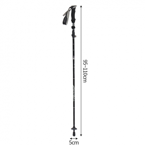 액티브원 5단 접이식 등산스틱(110cm) (블랙)