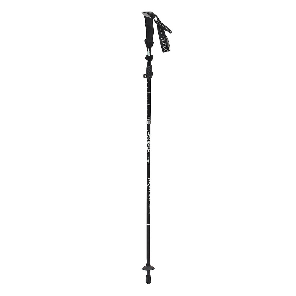 Oce 컬러 접이식 경량 등산 지팡이 110cm 블랙 휴대용 산악 지팡이 도보 워킹 스틱 산행 지팽이