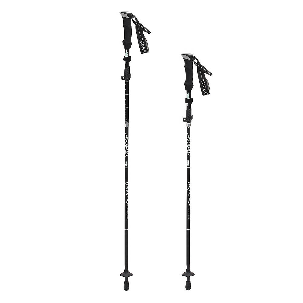 Oce 컬러 접이식 경량 등산 지팡이 110cm 블랙 휴대용 산악 지팡이 도보 워킹 스틱 산행 지팽이