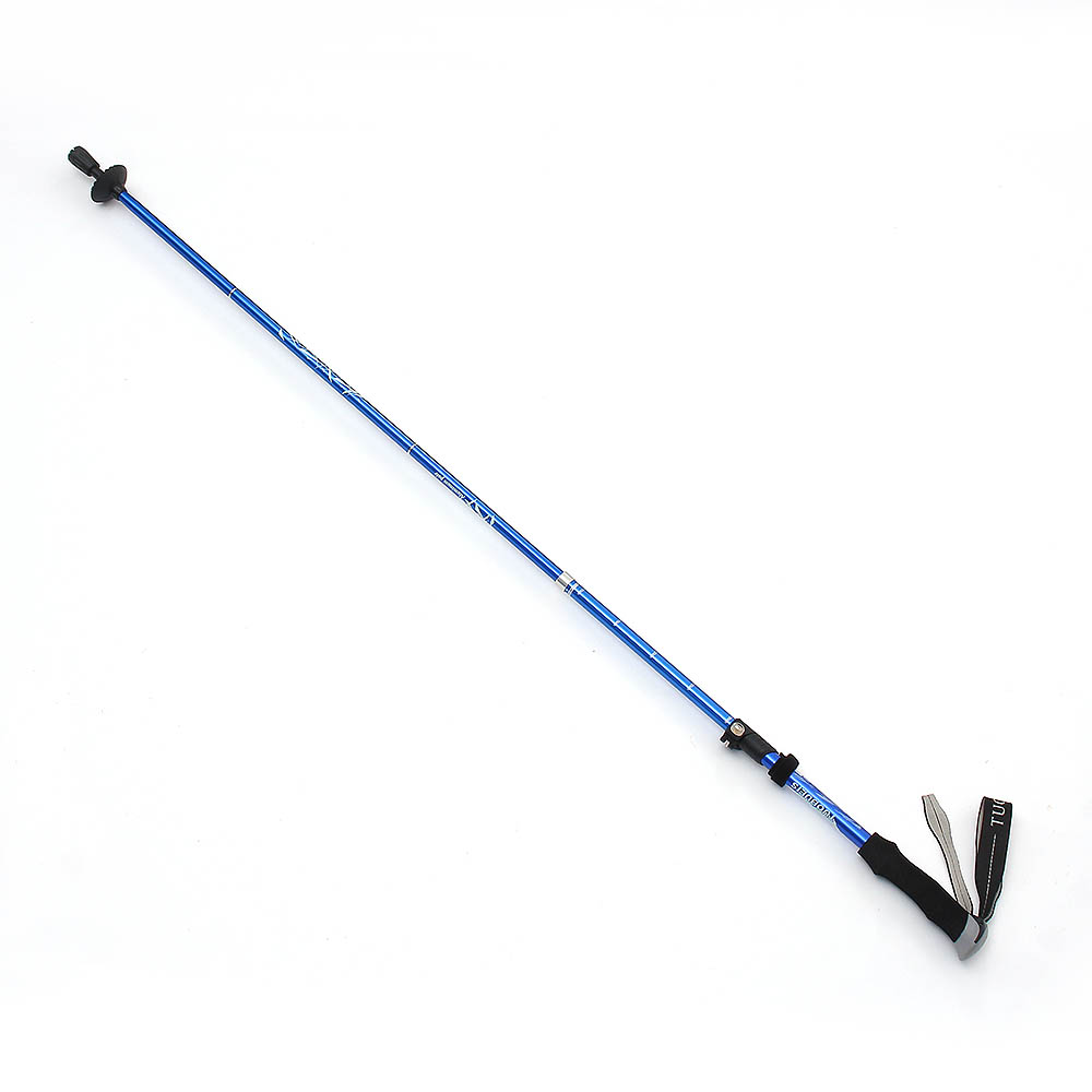Oce 컬러 접이식 경량 등산 지팡이 130cm 블루 산책 폴데 가벼운 등산스틱 산행 지팽이