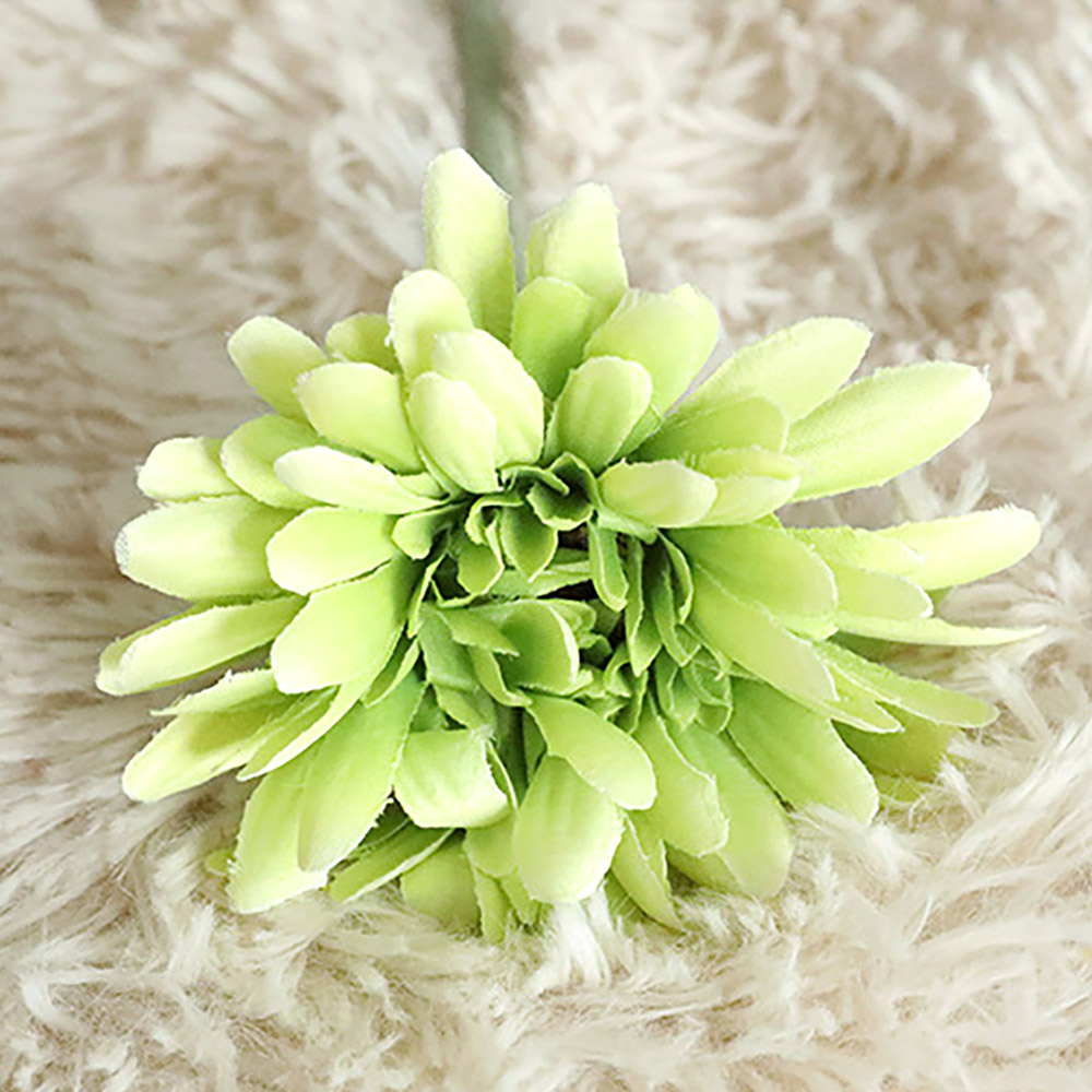 Oce 한송이 화려한 거베라 꽃 그린 프로포즈 로즈 인조 식물 식탁 가짜 꽃