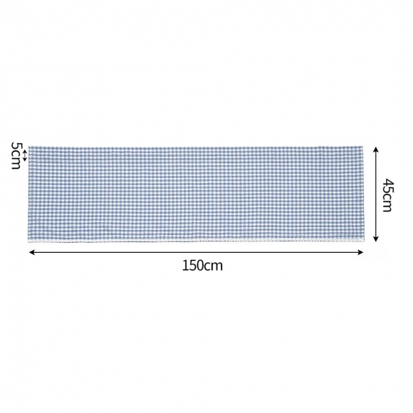 써니하우스 체크 바란스 커튼(150x45cm) (블루)