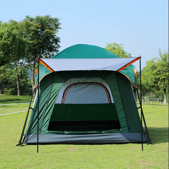 4-6인용 패밀리캠핑 거실형 텐트(그린)