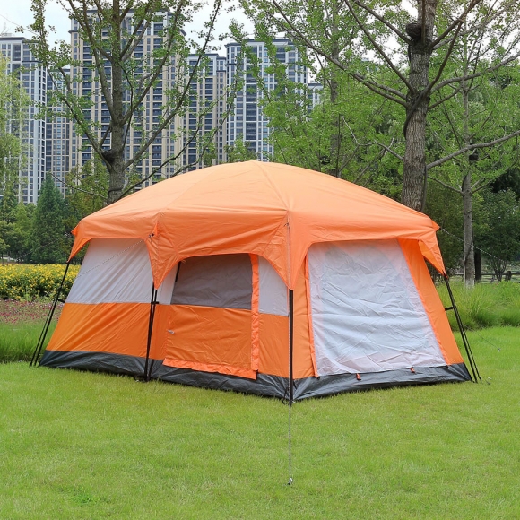 4-6인용 패밀리캠핑 거실형 텐트(오렌지)
