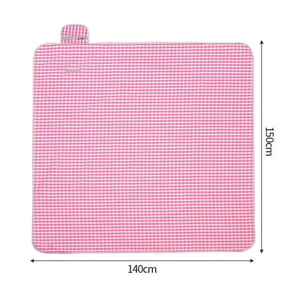 비비드 체크 방수돗자리(140x150cm) (핑크)