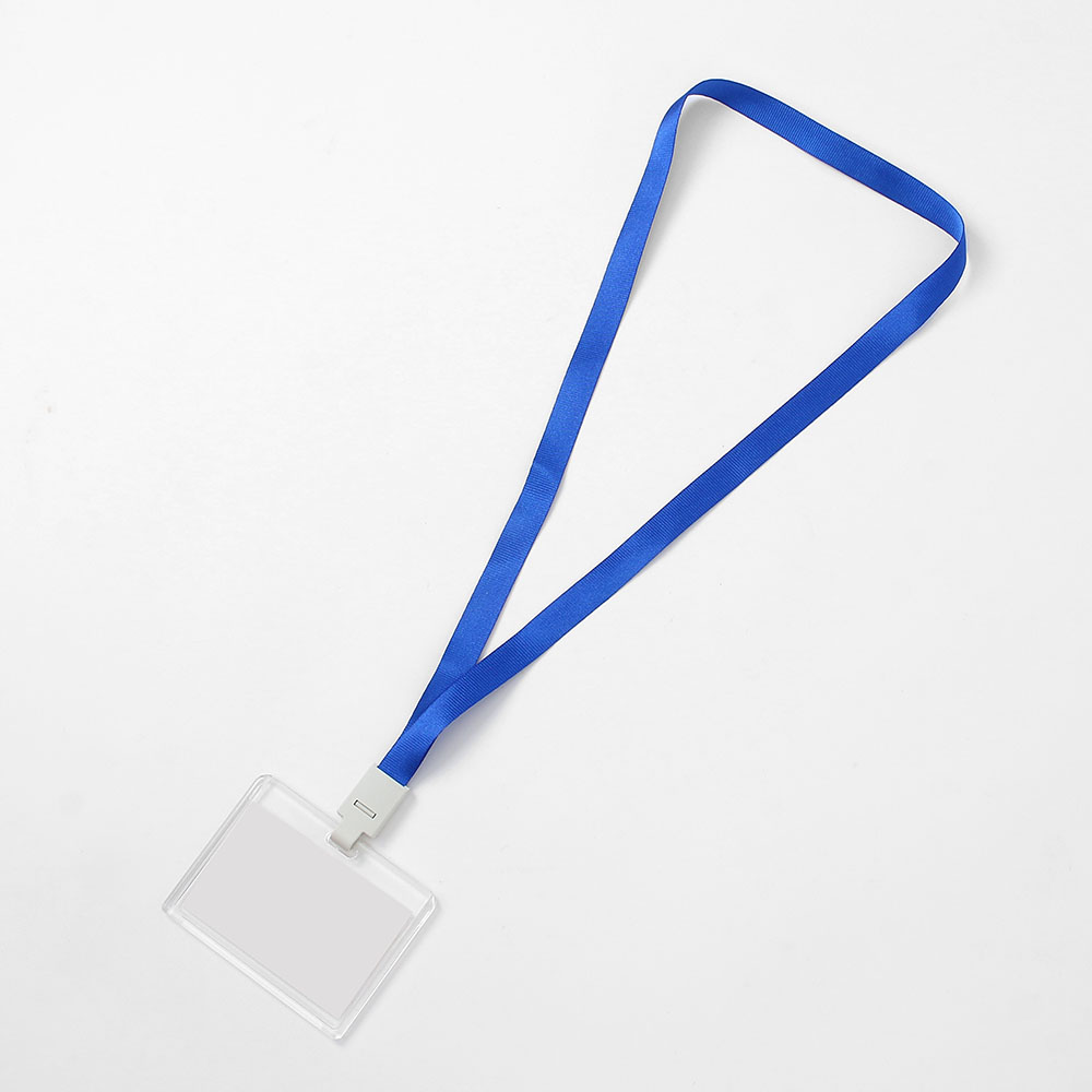 Oce 목걸이 명찰 꽂이 공무원증 신분증 투명 이름표 가로 블루 3p 학생증 명찰 케이스 회원 비표 ID 카드 포켓