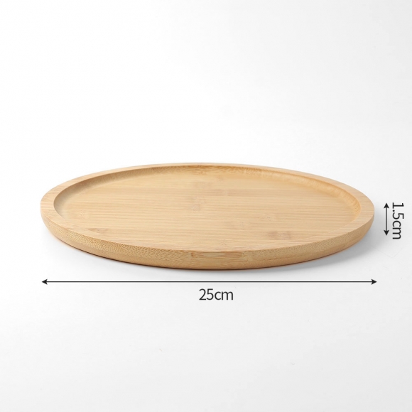 [쿠킹홈] 주방 대나무 원형 우드트레이(25cm)