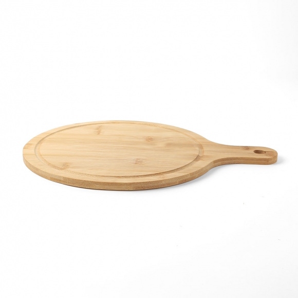 [쿠킹홈] 대나무 손잡이 피자트레이(원형) (33cmx24cm)