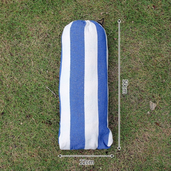 캐빈 캠핑 해먹(220x150cm) (블루 화이트)