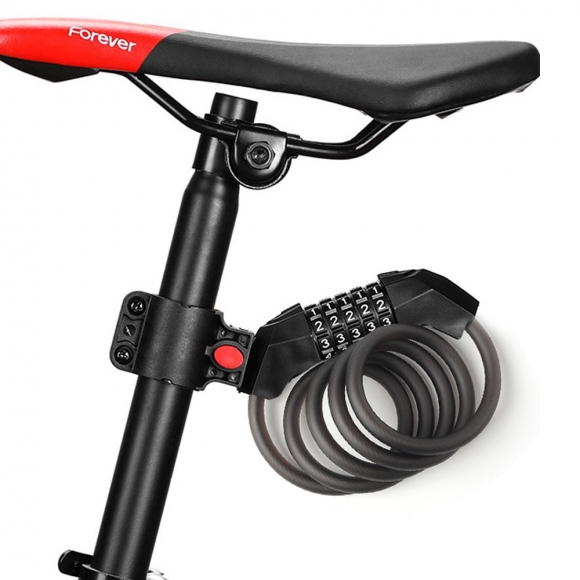 거치형 번호키 자전거자물쇠(150cm) (무광블랙)