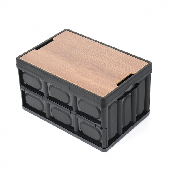 56L 멀티수납 캠핑 폴딩박스(+방수백) (블랙)