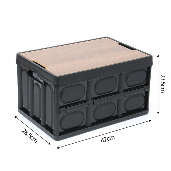 30L 멀티수납 캠핑 폴딩박스(+방수백) (블랙)