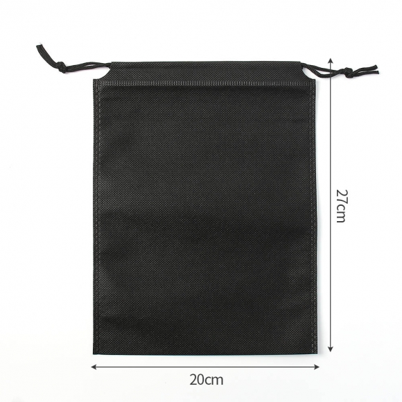 양쪽 스트링 부직포 파우치 20p세트(20x27cm) (블랙)