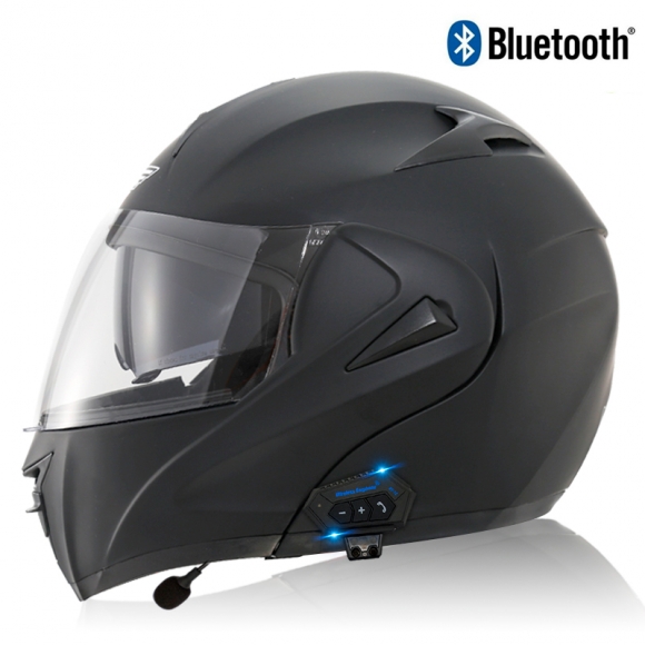 (해외직구)블루투스 오토바이 헬멧-무광블랙(XXL)