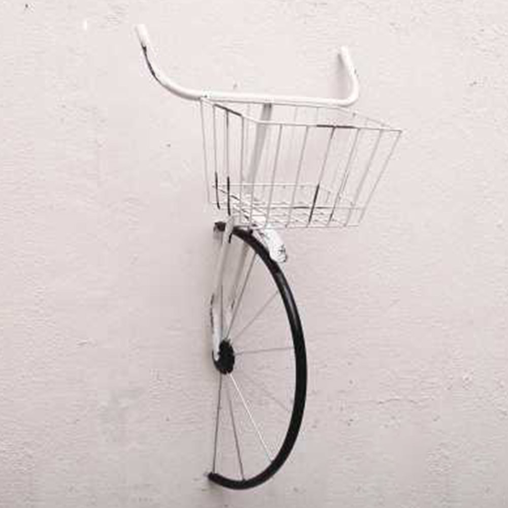 자전거 모형 벽걸이 화분 바구니(화이트)