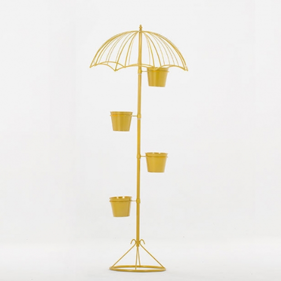 우산 디자인 철재 화분 진열대(옐로우)