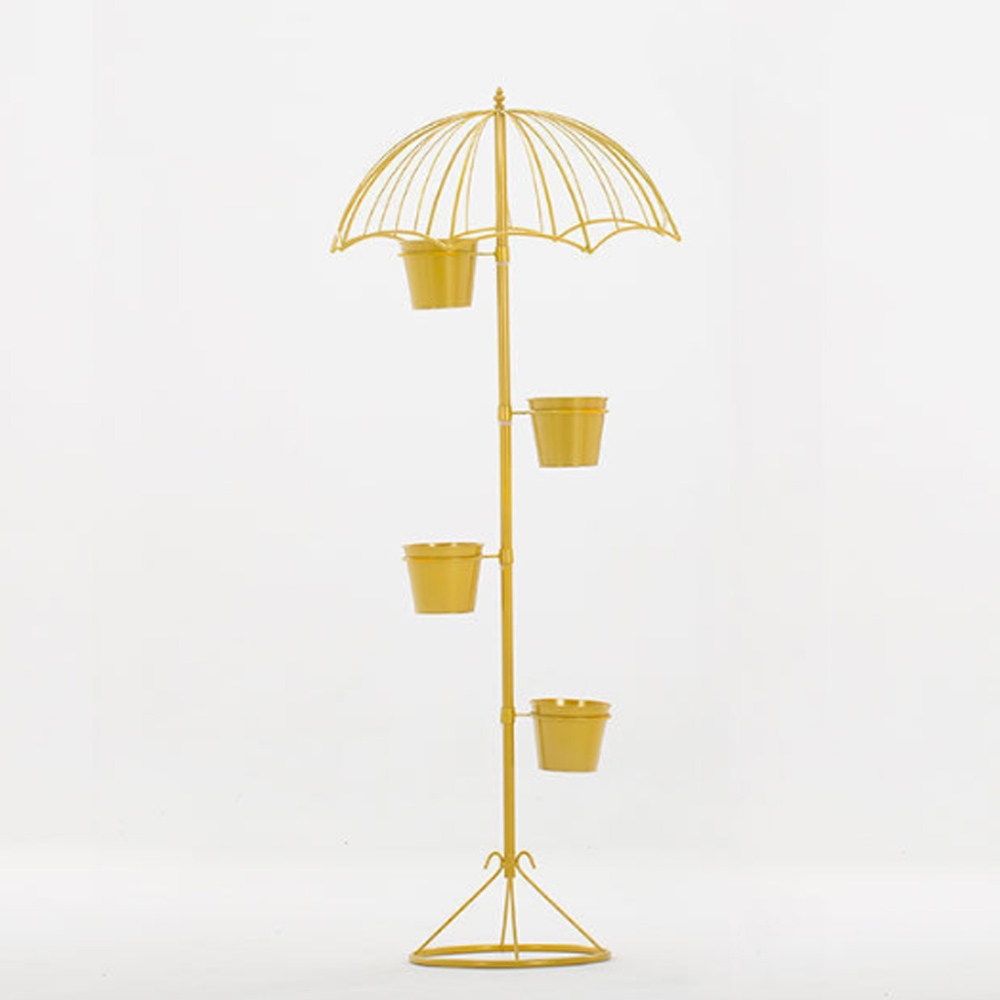 우산 디자인 철재 화분 진열대(옐로우)