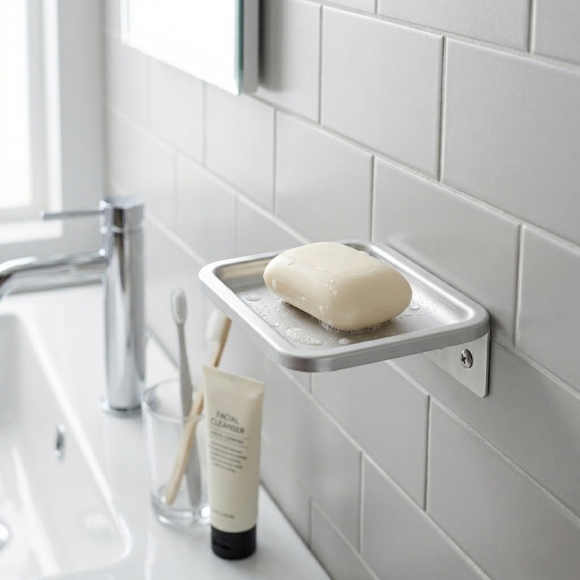 홈바스 모던 비누대(실버)