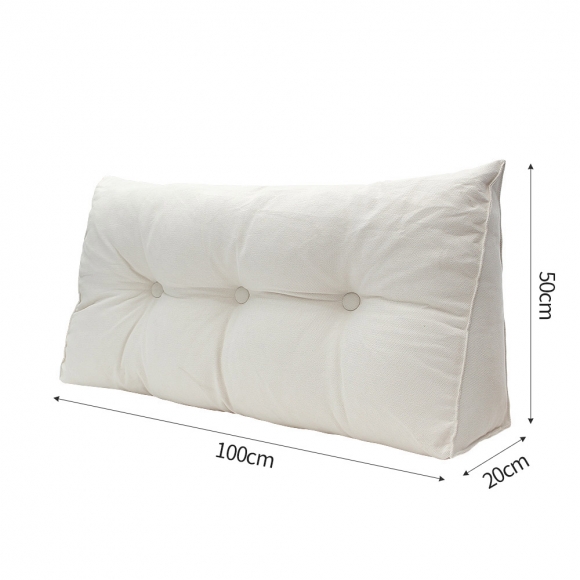 침대 삼각 등받이쿠션 100cm(아이보리)