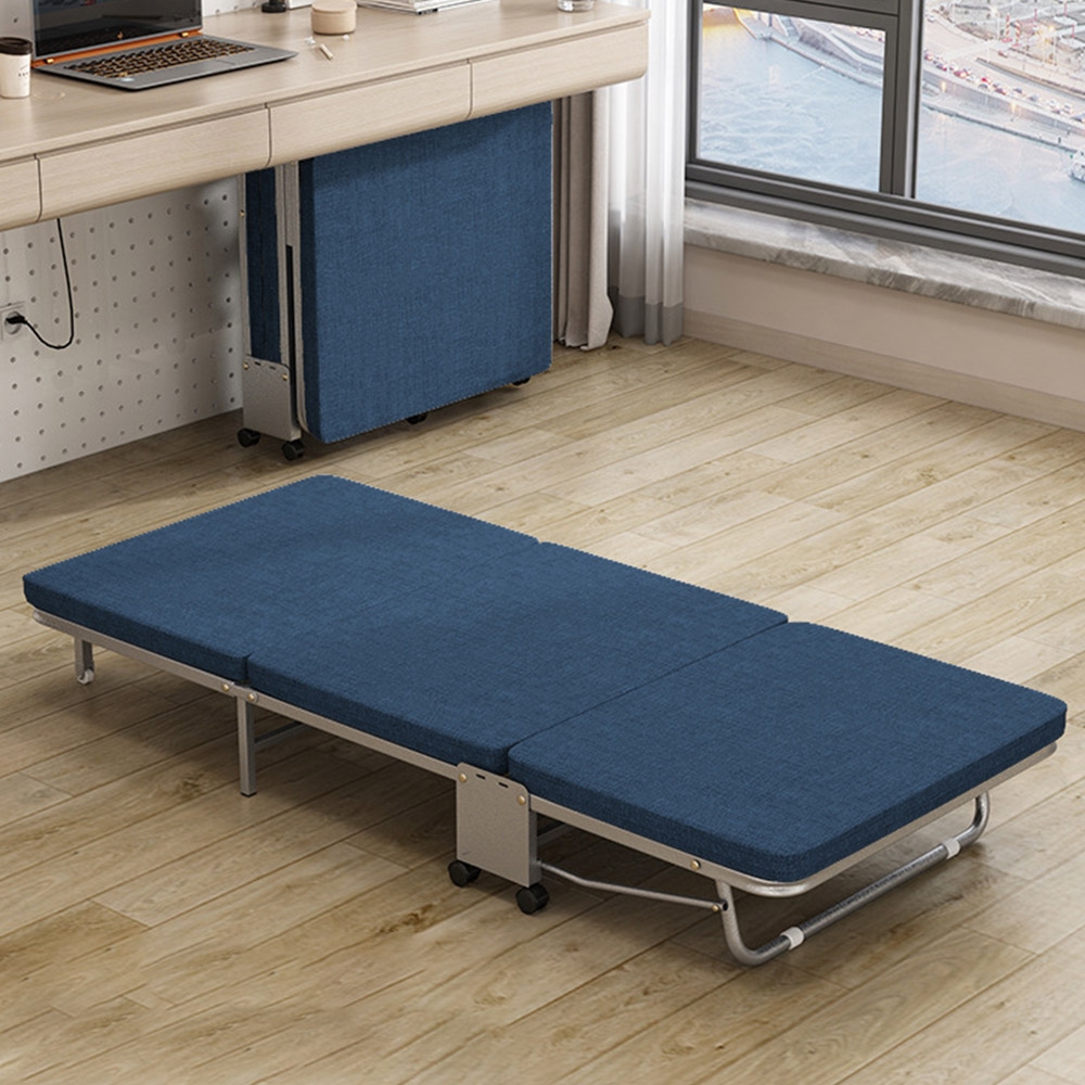 공간활용 접이식 침대(80cm)(블루)