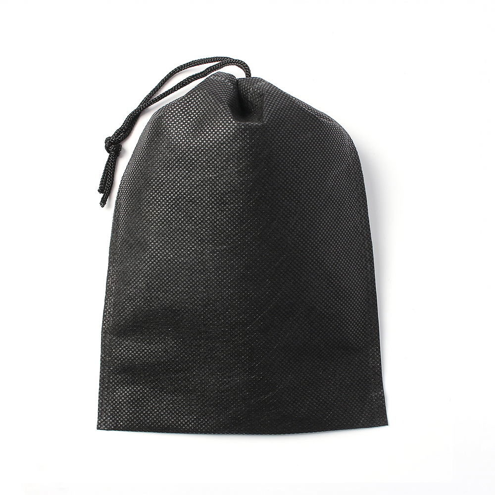 Oce 한쪽끈 파우치 더스트백 20p 22x32 블랙 부직포 포장 가방 에코 복주머니 미술학원 신발가방