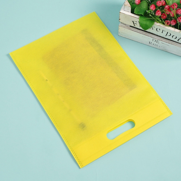 컬러 부직포 가방 10p세트(35x45cm) (옐로우)