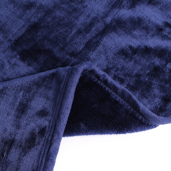 포근허그 똑딱이 망토 담요(100x140cm) (네이비)