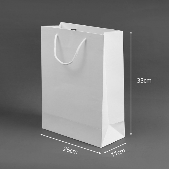 무지 세로형 쇼핑백 10p세트(25x33cm) (화이트)