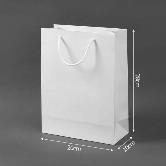 무지 세로형 쇼핑백 10p세트(20x28cm) (화이트)